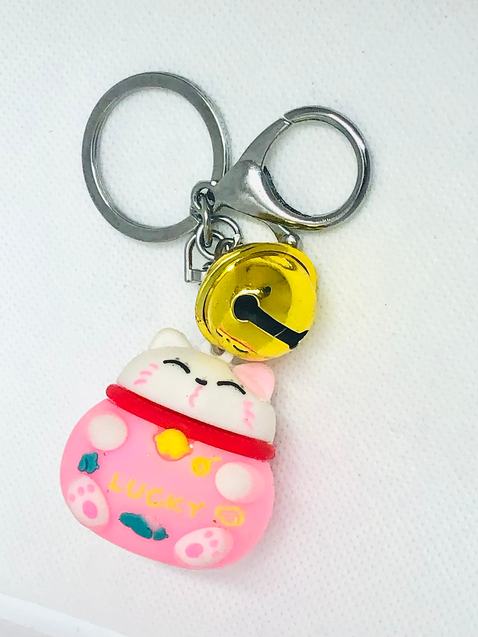Thumbnail: Lucky Maneki Cat Bell Keychain / Accessory 