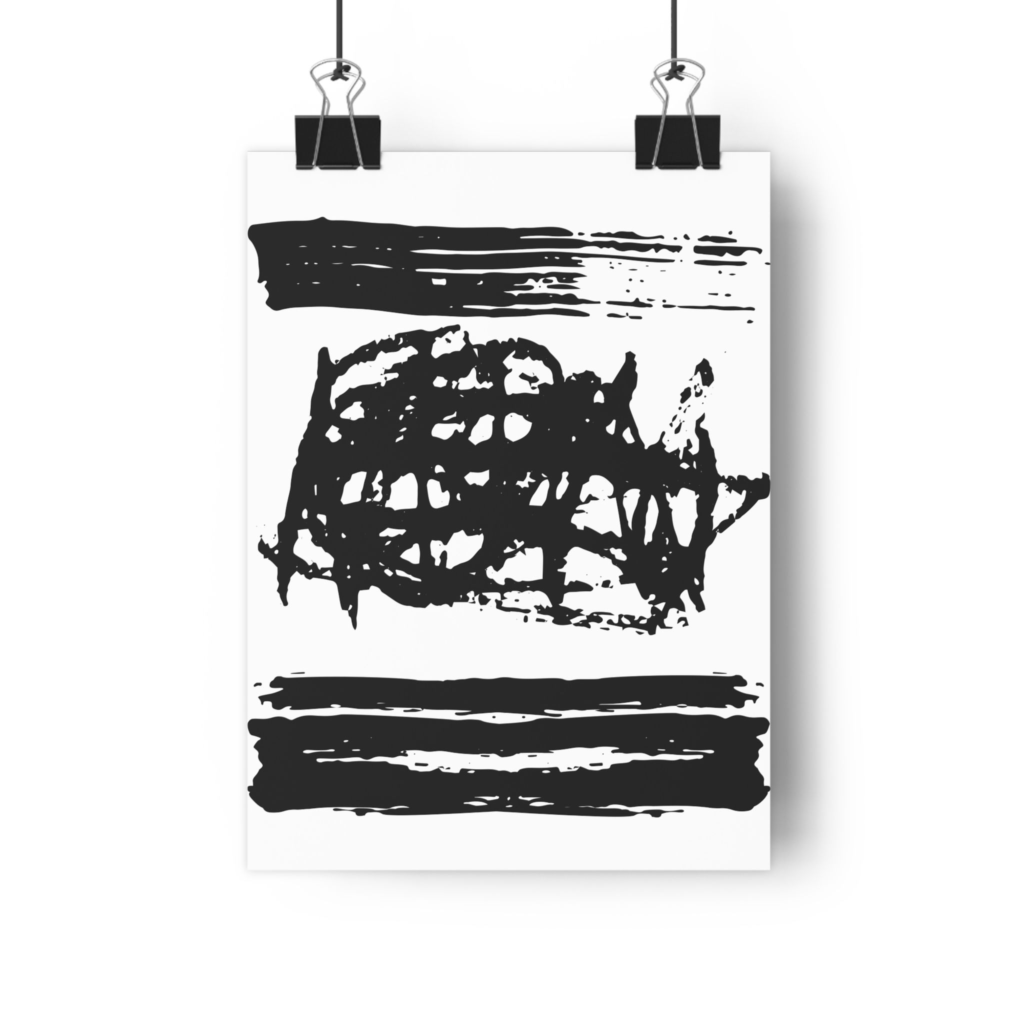 White and black Giclée Art Print