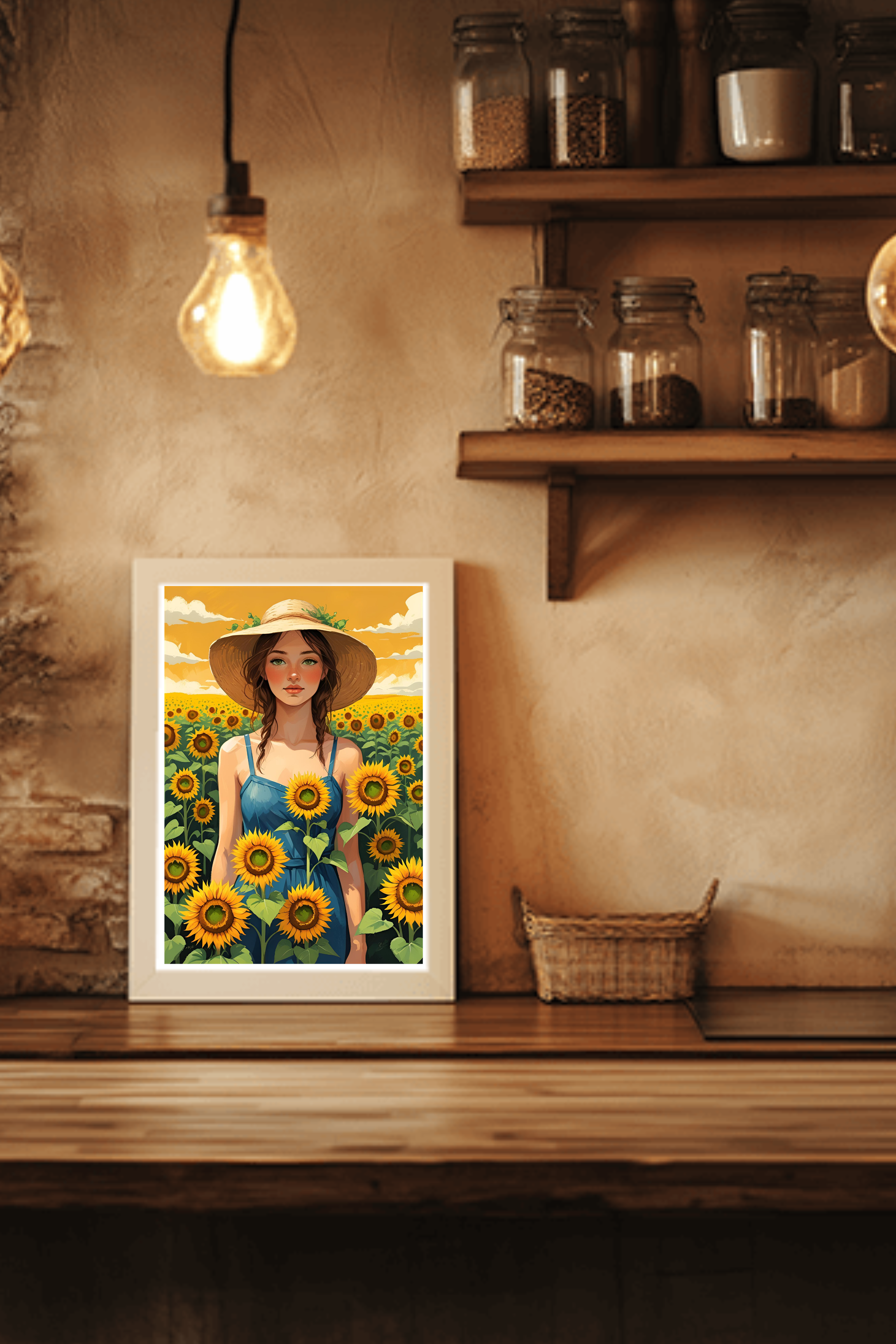 Girl in Sunflowerfield