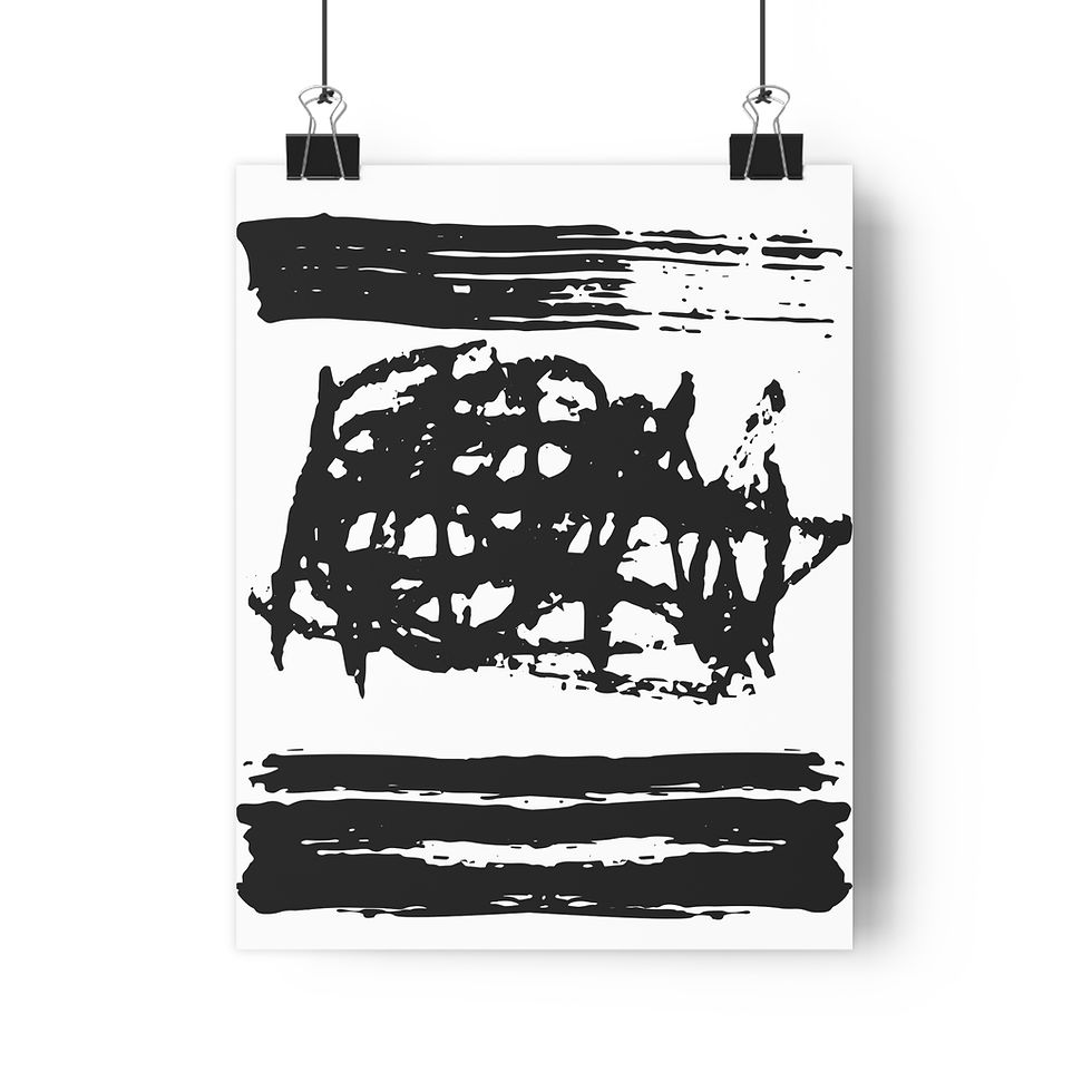 Thumbnail: White and black Giclée Art Print 