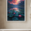 Thumbnail: Lotus pond with Crimson sky