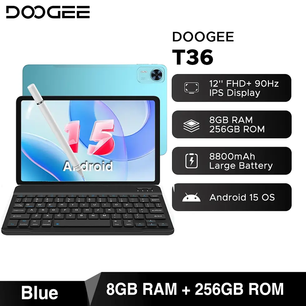 Miniatura: Global Version DOOGEE T36 Android 15 Tablet 8+256GB 12'' FHD+ 90Hz IPS Display