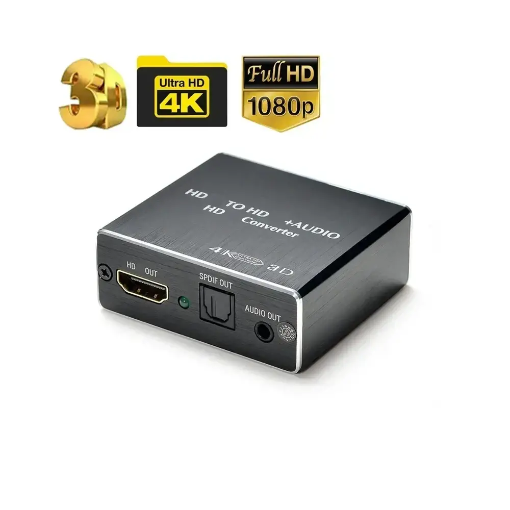 ICANING HDMI Audio Extractor Converter with 3.5mm and SPDIF Outputs
