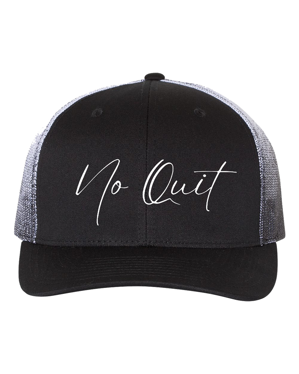 Thumbnail: No Quit Printed Mesh Trucker Cap