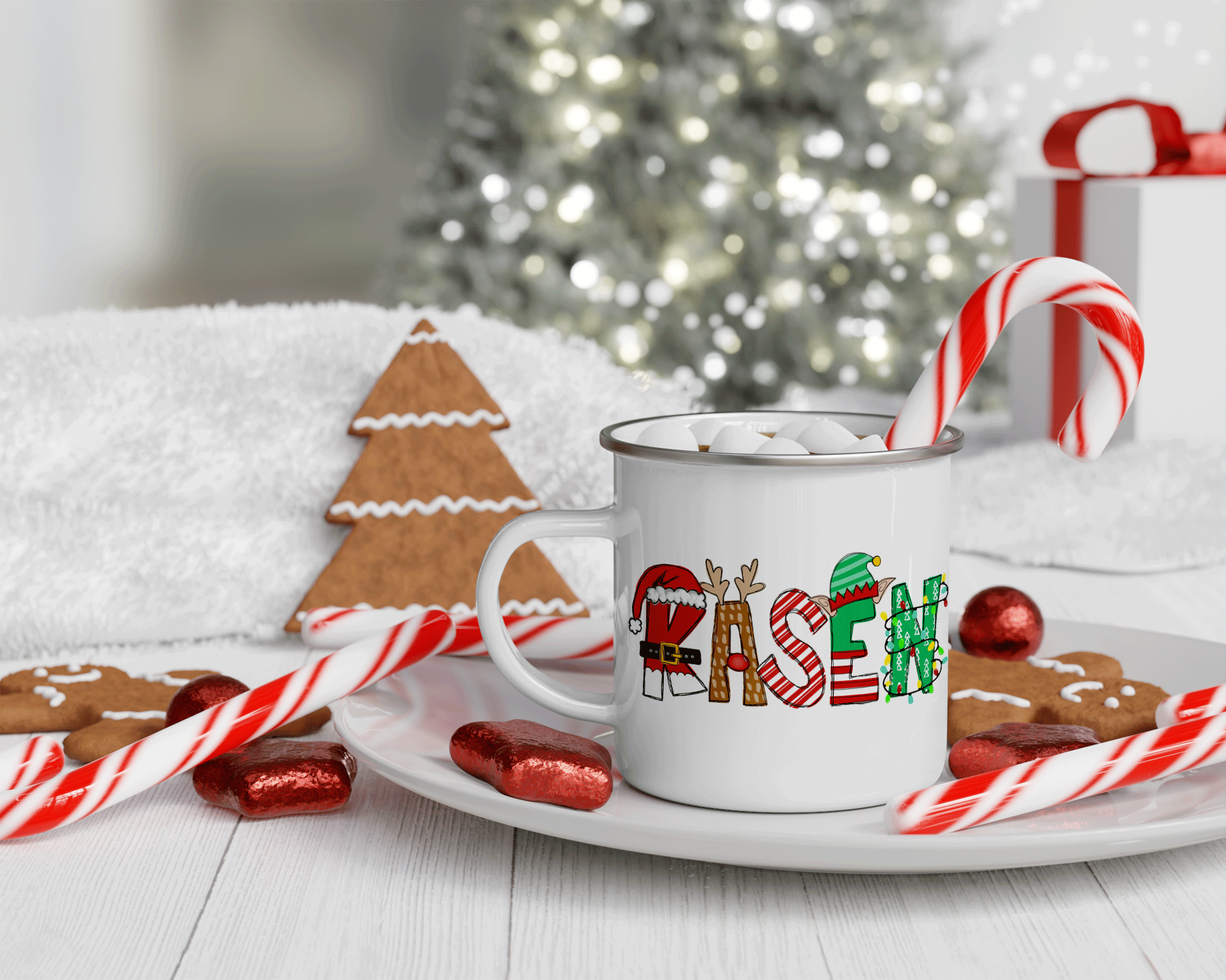 Aluminium Christmas Mugs