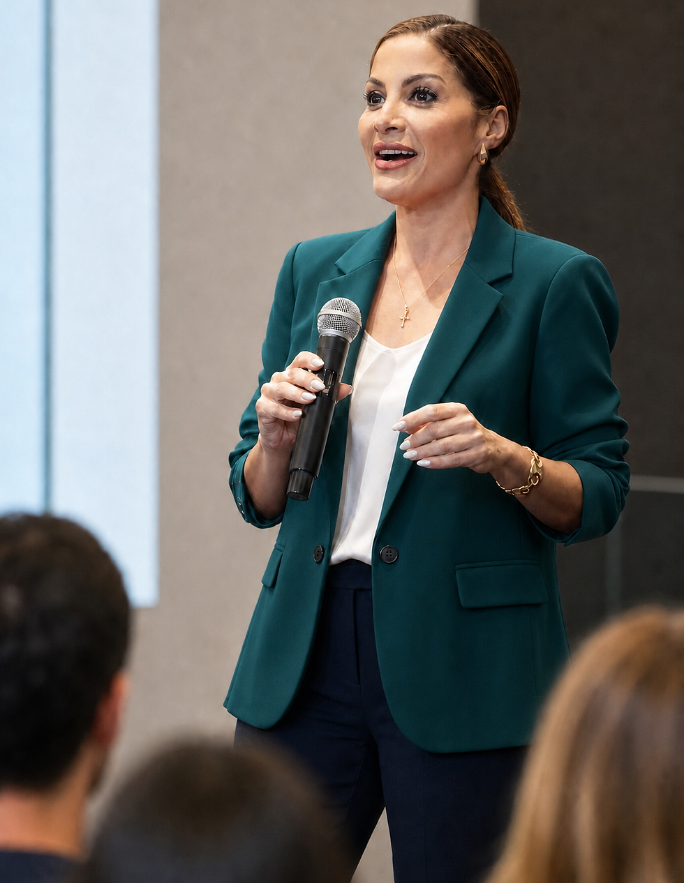 Rosa J Nunez - Speaking Teal Blazer.png