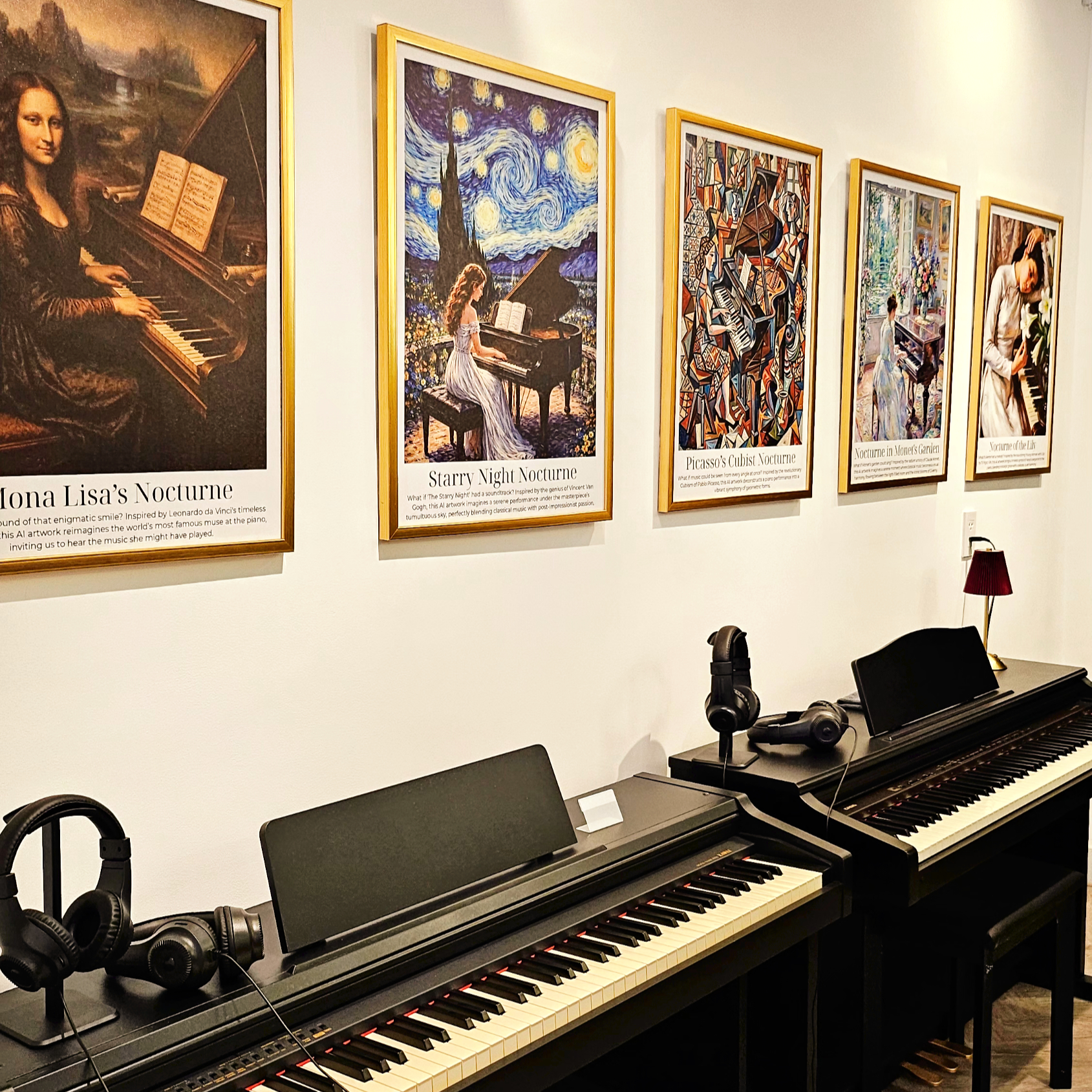 Piano điện trong Practice Space CHẠM PIANO