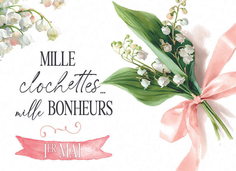 Carte Fleuriste x 25 - Mille clochettes, mille bonheurs - 1er Mai