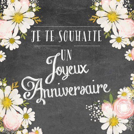 Carte de voeux - Joyeux Anniversaire Ardoise