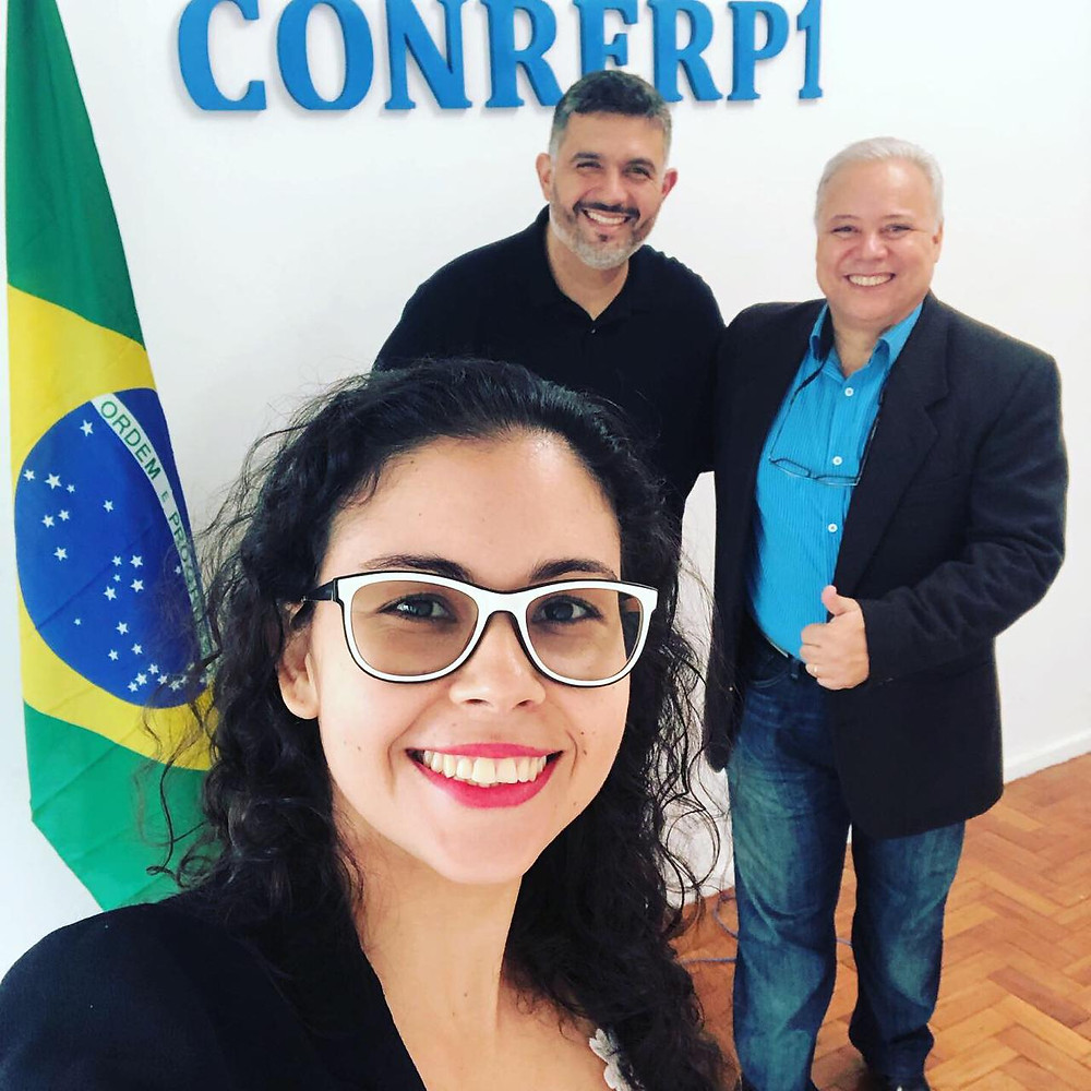 Roberta Paraguassú (Sec. Geral Conrerp1), Marcelo Tavares (Pres. Conferp) e Marcelo S. Oliveira (Pres. Conrerp1)