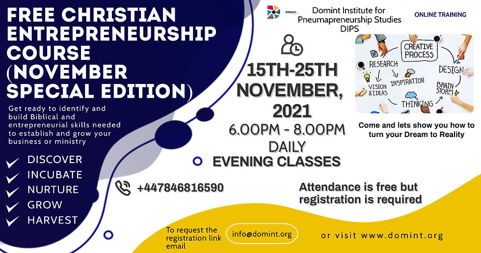 Free Christian Entrepreneurship Course