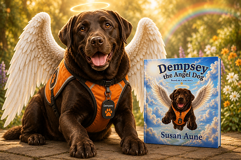 Dempsey with his book 2.png