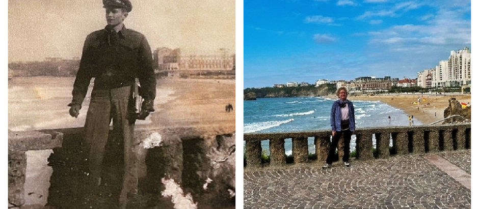 Army American University at Biarritz, France, 1945 by Peggy Scholberg