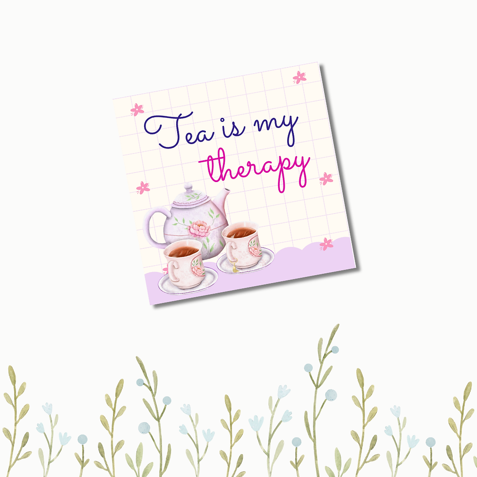 Thumbnail: FRIDGE MAGNET-TEA IS MY THERAPY