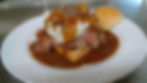 Open-faced Prime Rib sandwich