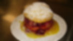 Almond shortcake with Raspberries and warm Lemon Curd