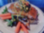 Open-faced Salmon sandwich