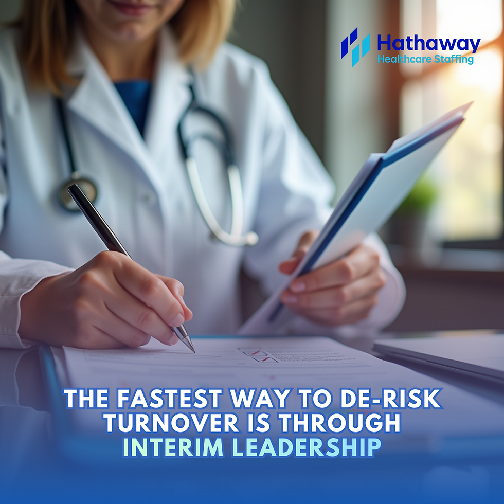 The fastest way to de-risk leadership turnover is through interim leadership