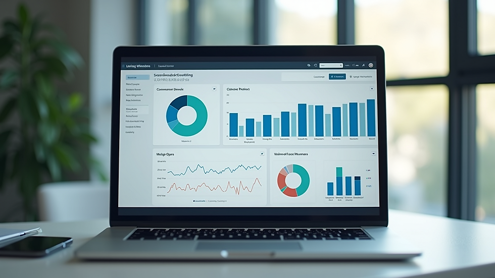 Close-up view of a healthcare staffing software dashboard on a laptop