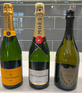 Three bottles of champagne