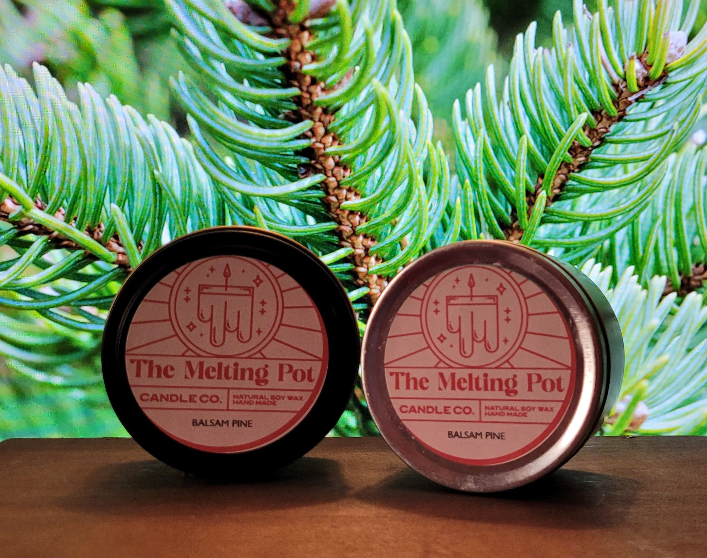 Balsam Pine Tin Candles 8oz