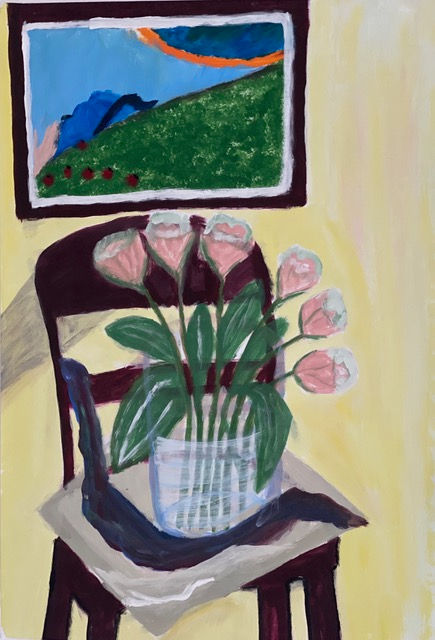 Stillleben mit Blumevase