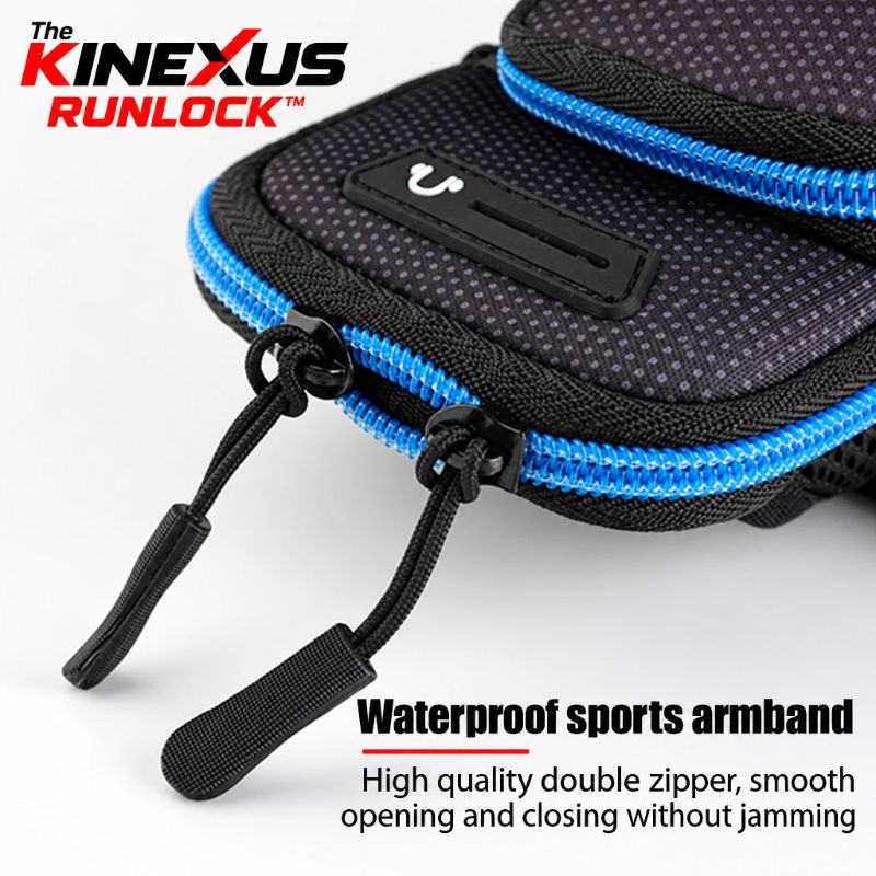 KINEXUS RUNLOCK™ multifunctional running armband with phone inserted