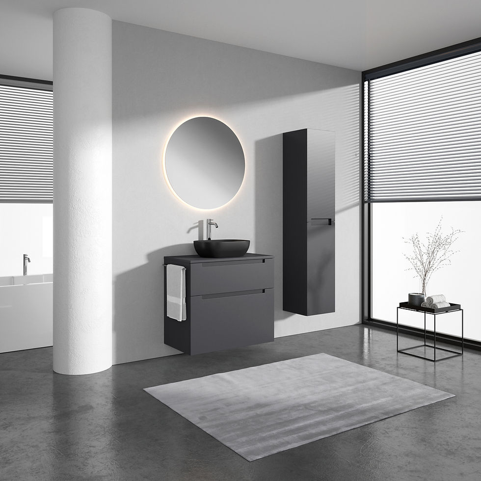 Miniaturbild: Aufsatz-Waschbecken A5 mit Unterschrank Premium 80 cm mit zwei Schubladen