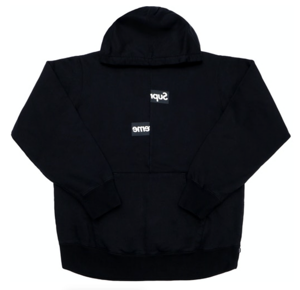 Supreme × Comme des Garcons / Split Box Logo Hooded Sweatshirt Black