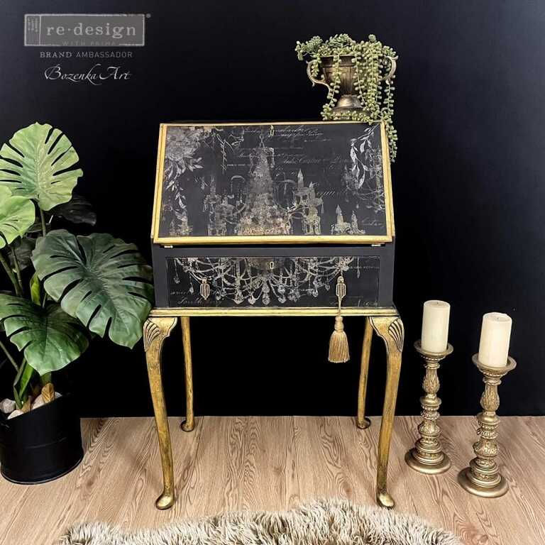 Miniaturbild: shop Decoupage Papier /Decoupage Luster golden /Serviettentechnik / Decoupage Paper / Redesign Decoupage Papier