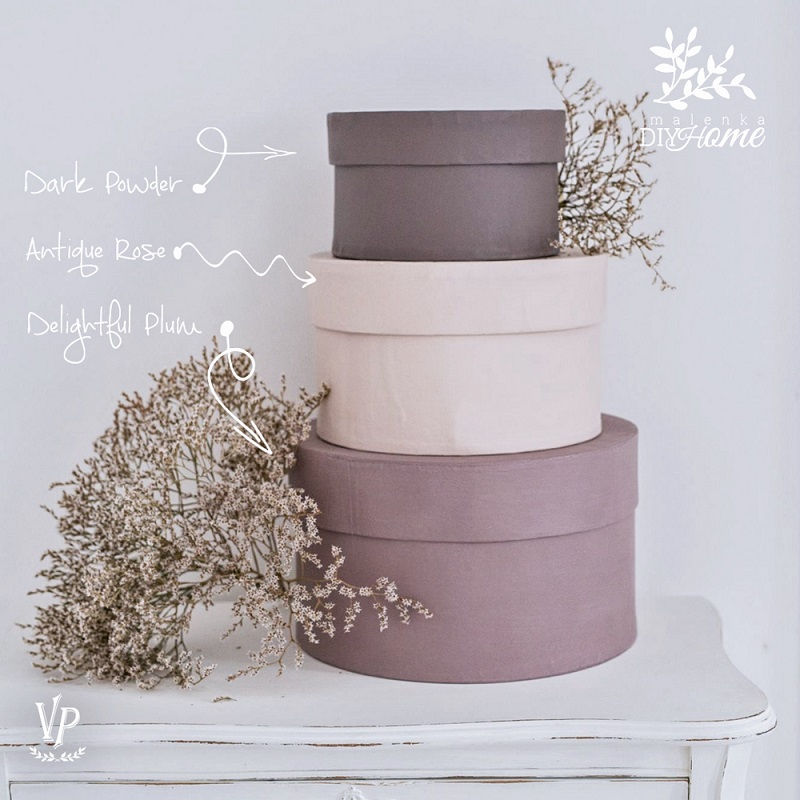 Miniaturbild: Perfekte Farbkombination Kreidefarbe taupe und rosa