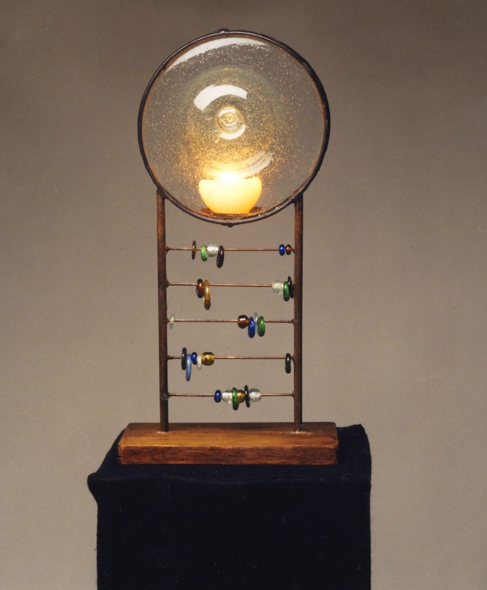 Abacus candle holder 