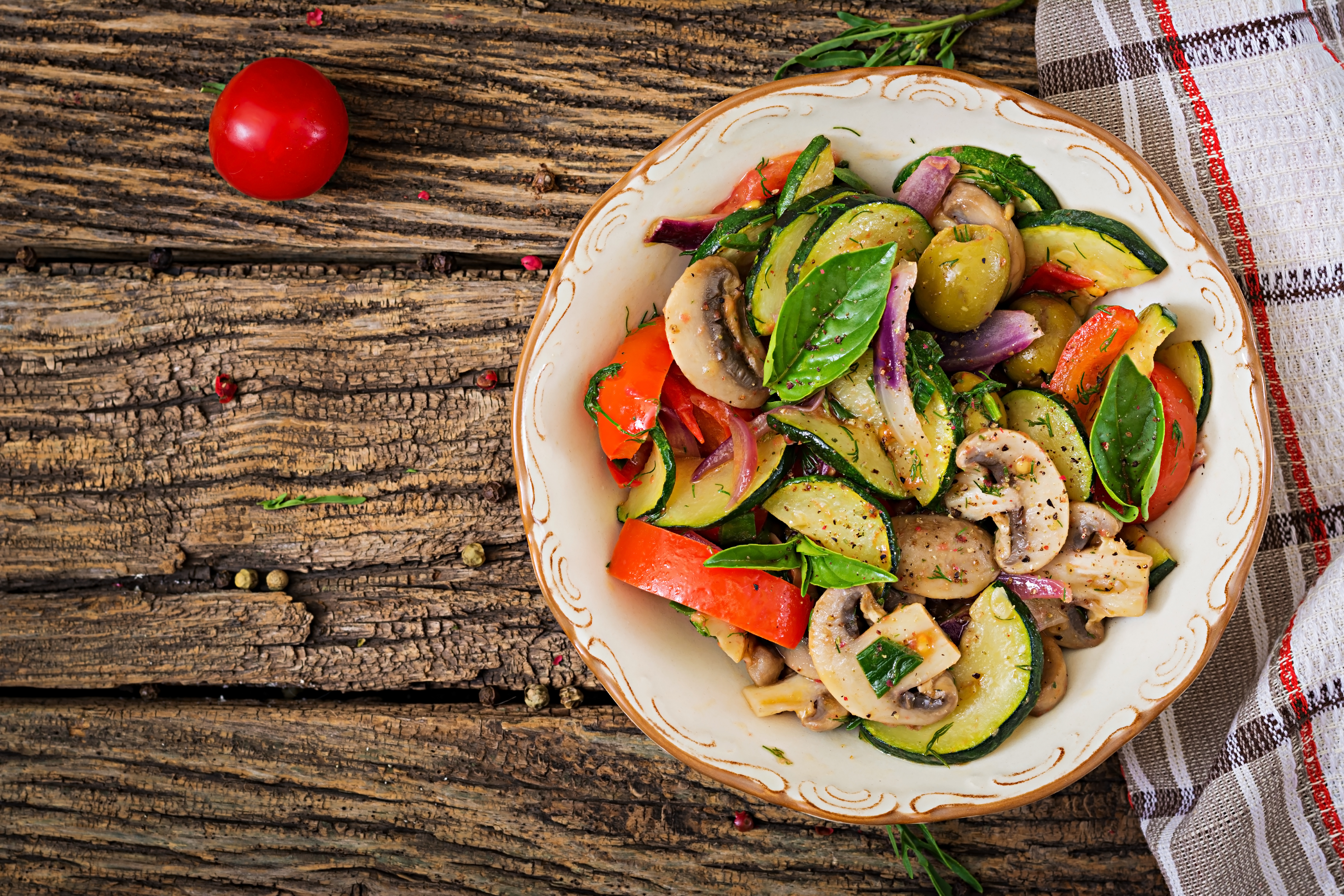 Arranged Food and Objects