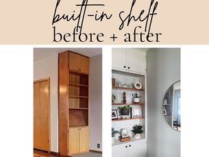 Easy DIY Built-In Cabinet Makeover Using Paint and Contact Paper