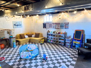How I DIY'ed Our Unfinished Basement Into a Toddler Playroom (Budget-Friendly + Mom Sanity Saver)