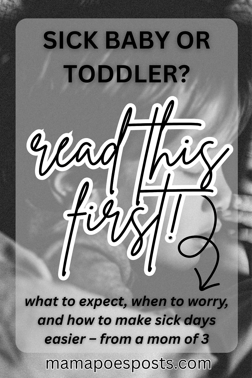 Pinterest pin sick baby or toddler