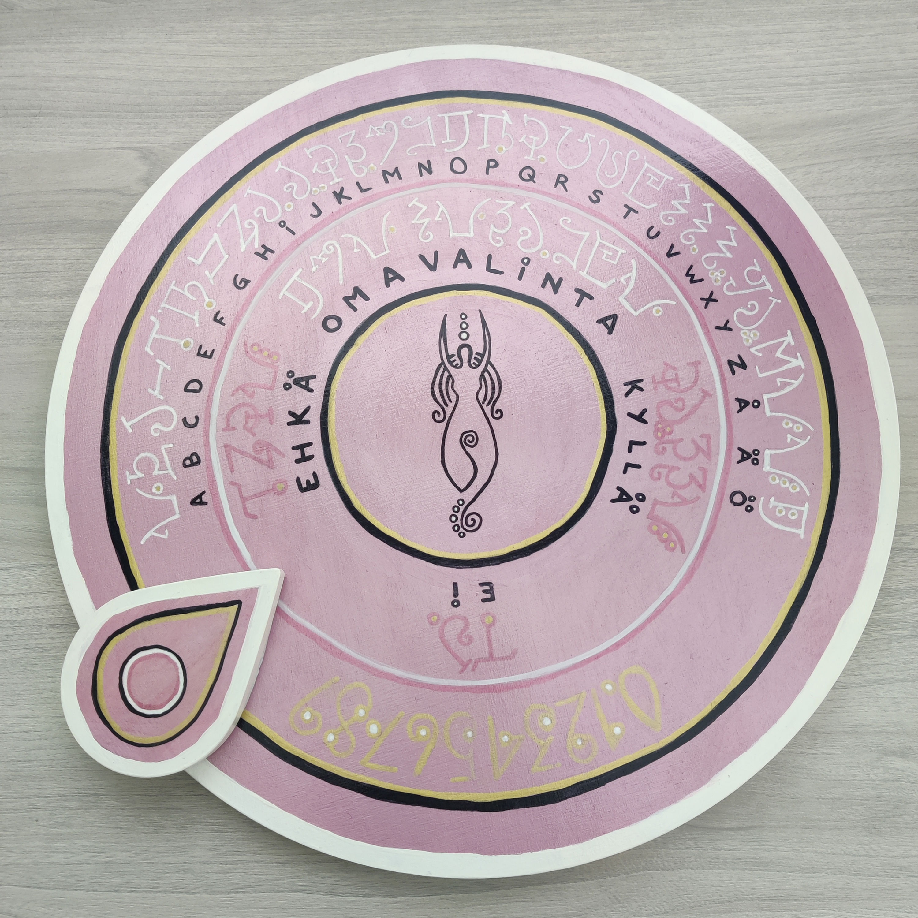 Divine Pink Valolauta taika-aakkosilla / Mijama™ Galactic Ouija