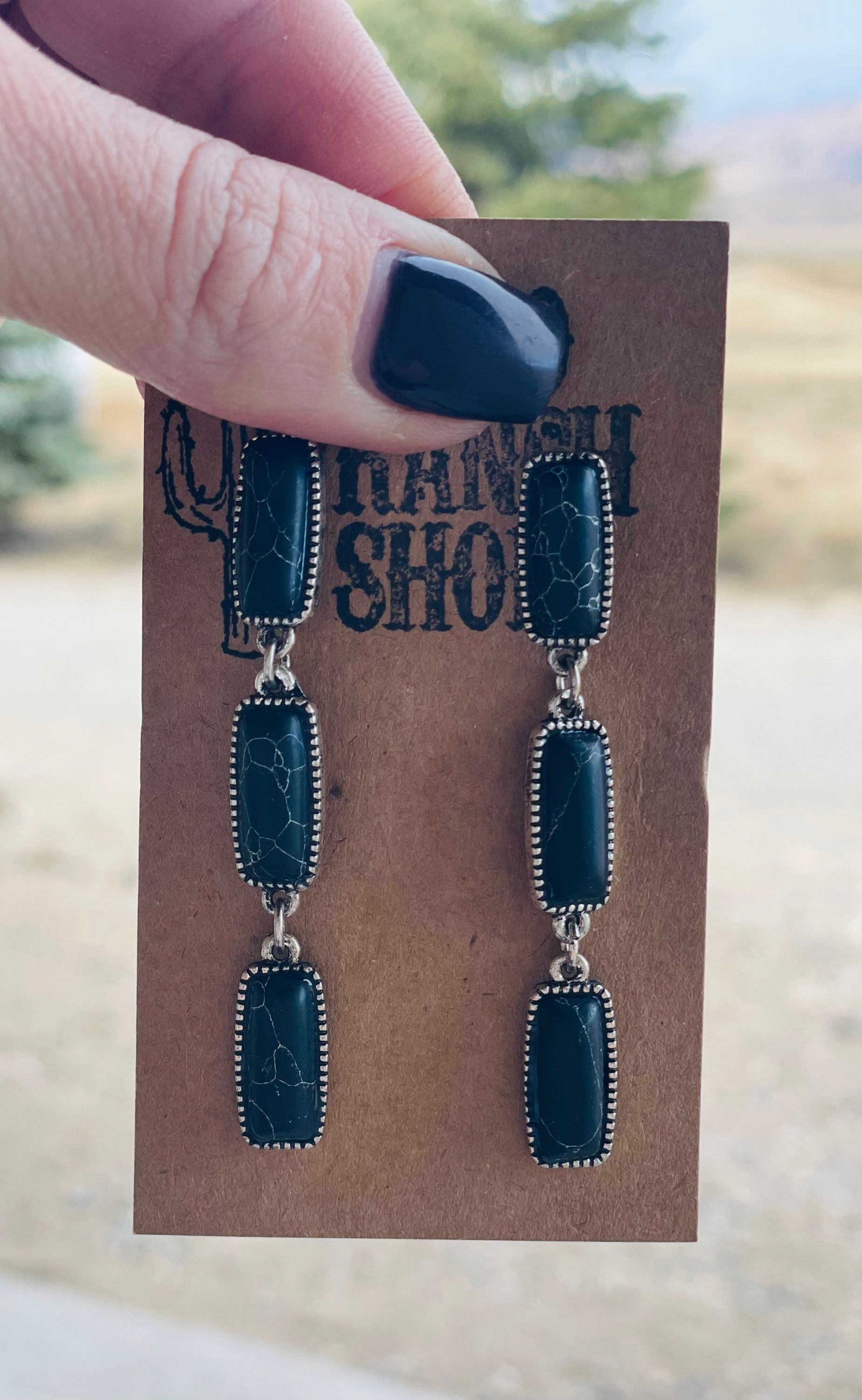 Black Turquoise Dangle 