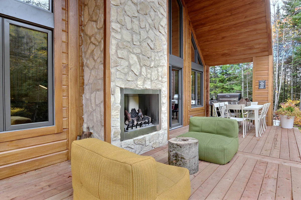 Timber Block Eastman Outdoor Fireplace