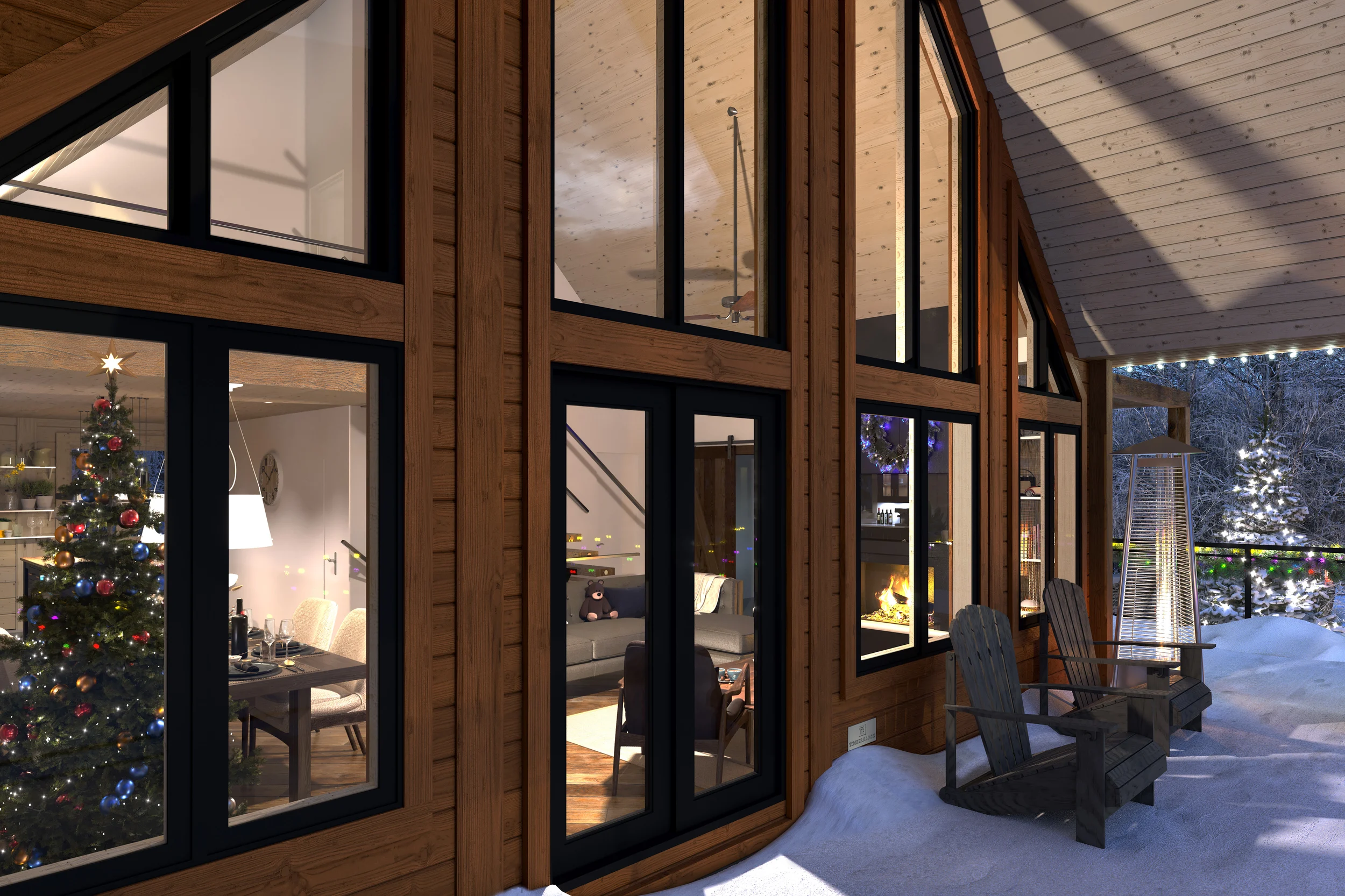Timber Block Eastman Christmas exterior