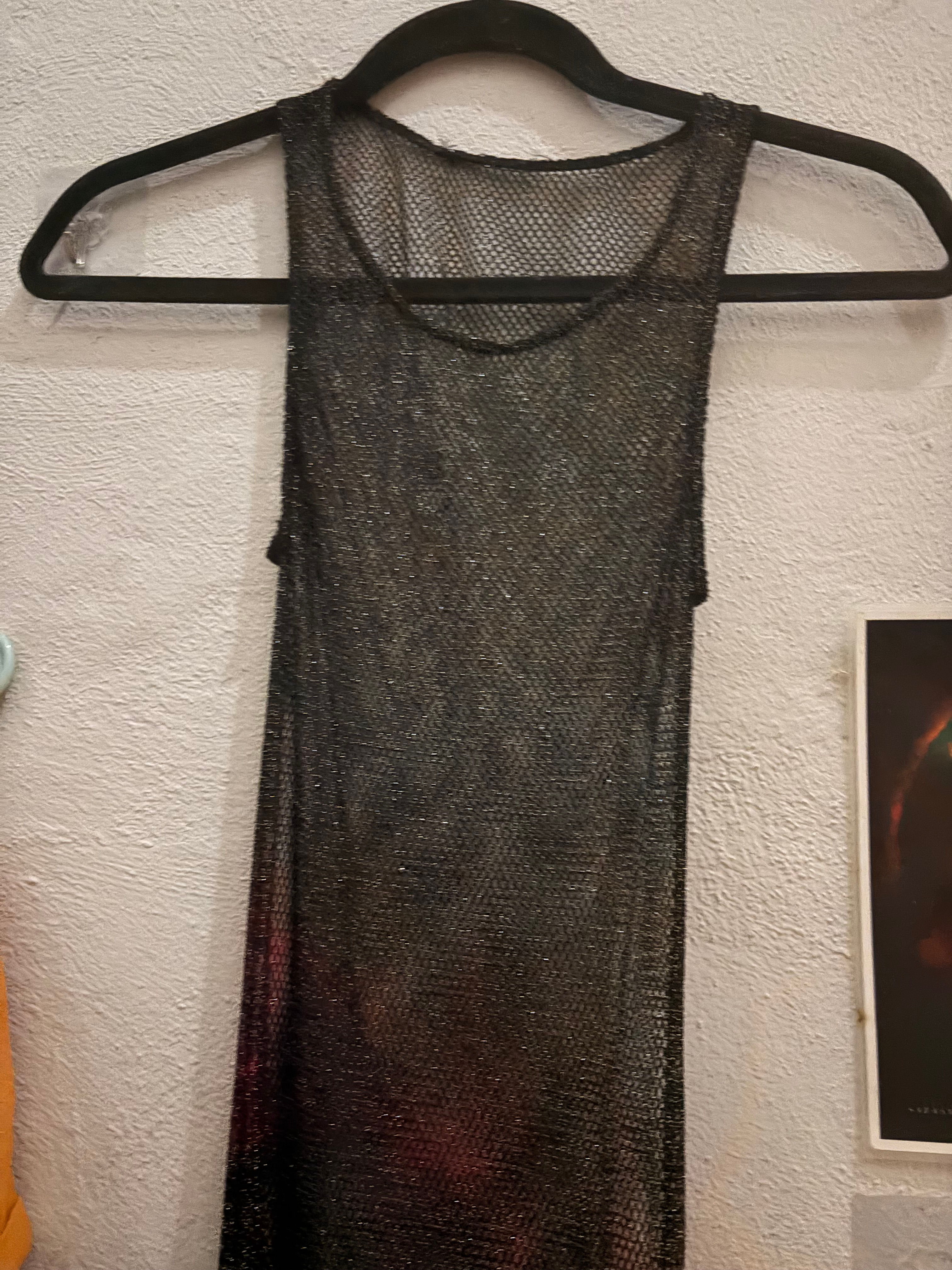 Vestido negro transparente