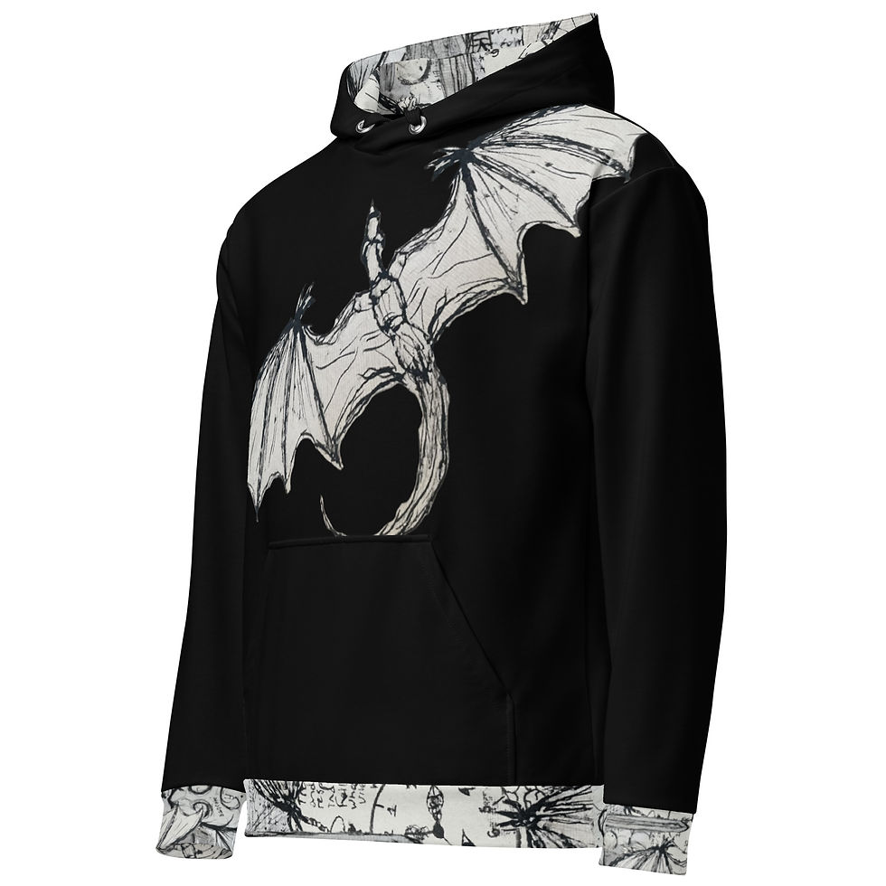 Thumbnail: Unisex Cotton Hoodie - Dragon Design