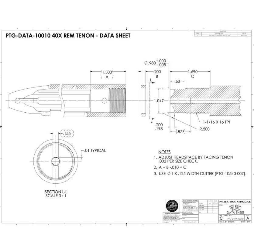 Thumbnail: PTG 40x Rimfire Action – Diamond Flute – .22 LR