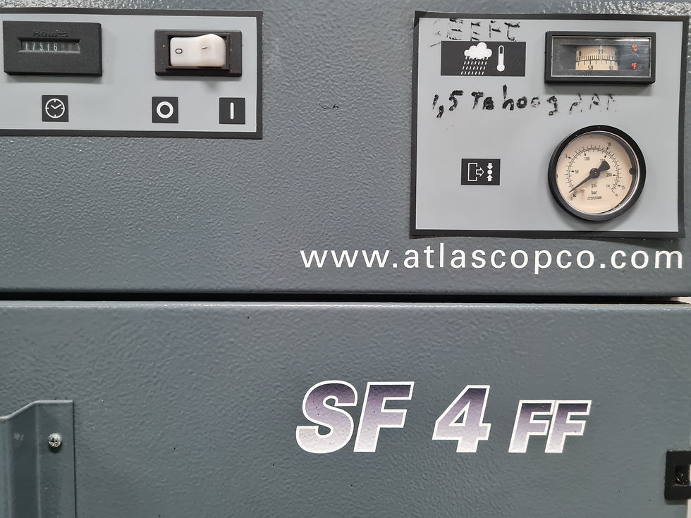 Thumbnail: Atlas Copco SF4FF250 scrollcompressor 3,7 kW 408 liter/min bouwjaar 2008