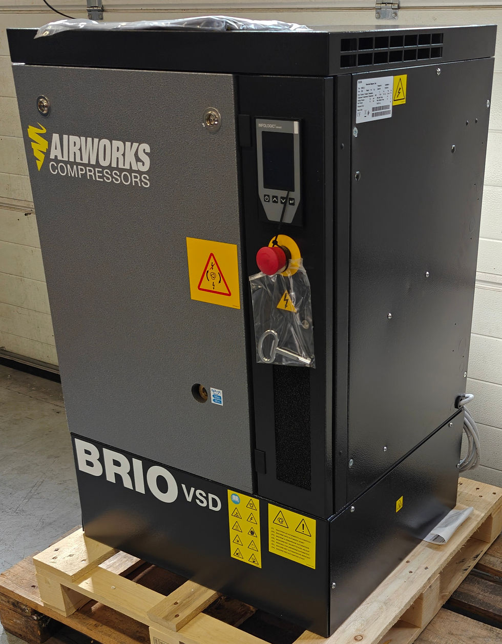 Thumbnail: Airworks Brio.5,5 VSD schroefcompressor 5,5 kW 760 l/min bouwjaar 2025