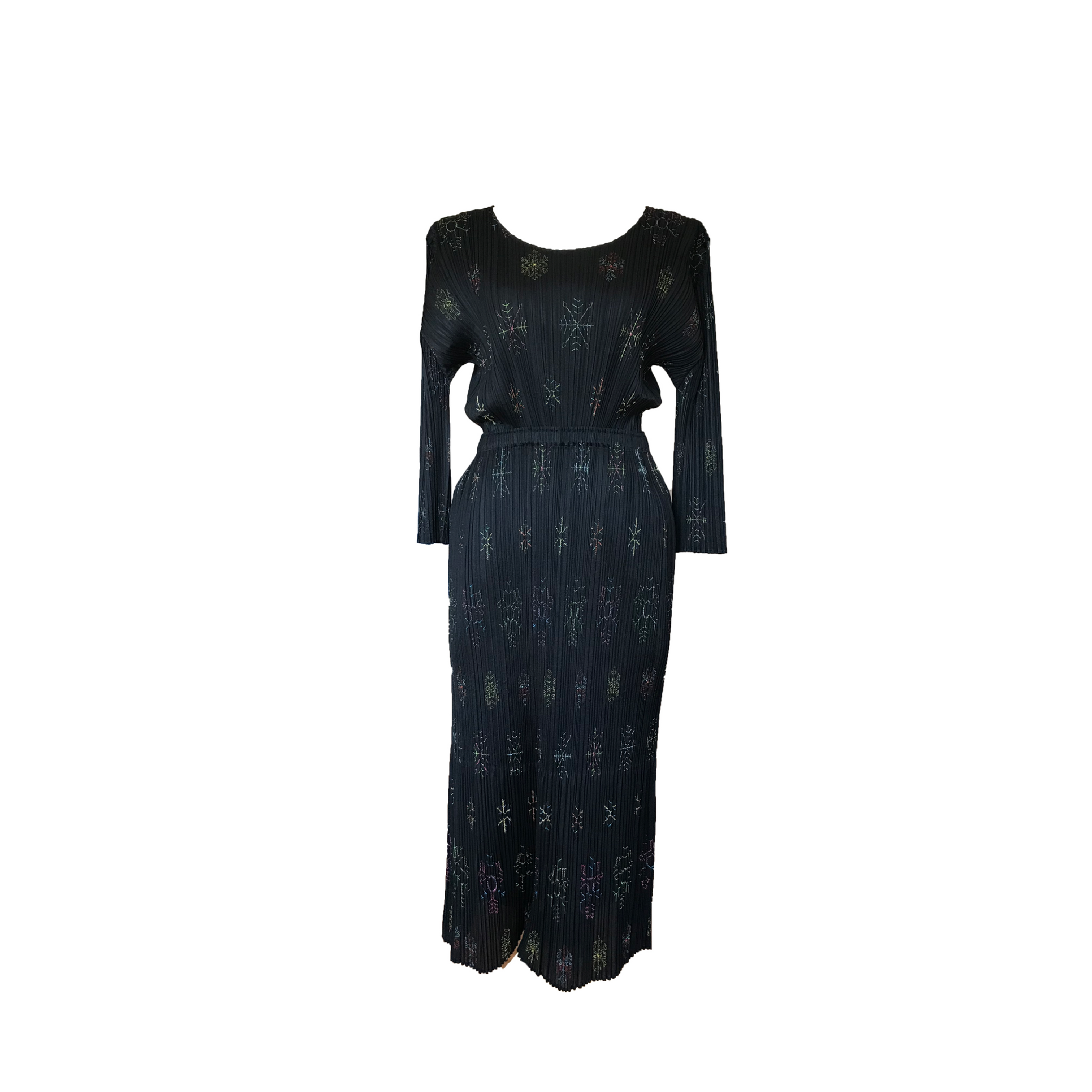 NEW! PLEATS PLEASE Snowflake Black Set