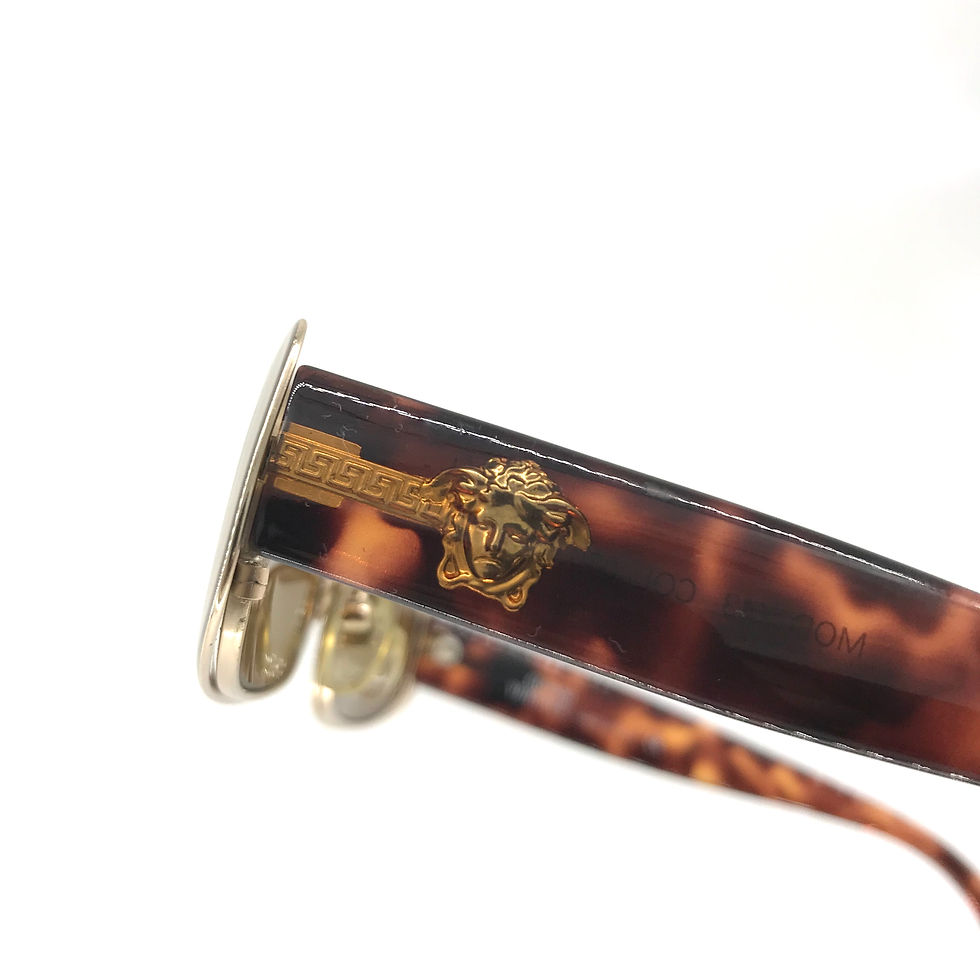Thumbnail: VERSACE Sunglasses Gold Frame Tortoise Legs