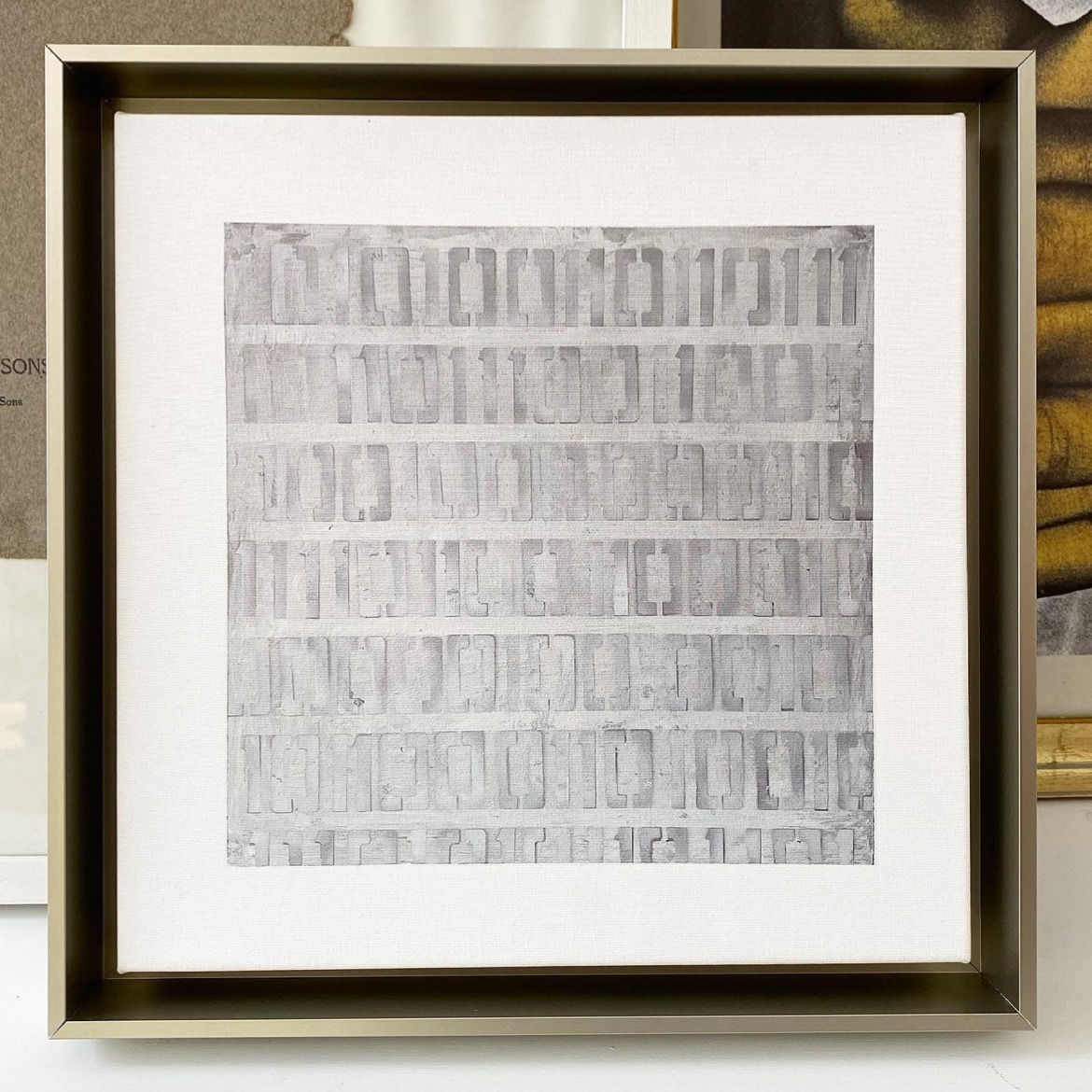 Ancient Binary: Song of Ilium (unique canvas print in float frame)