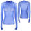 Thumbnail: Womens Glossy See Through Lingerie Gloved Shirts Top Sexy Long Sleeve Slim Fit S