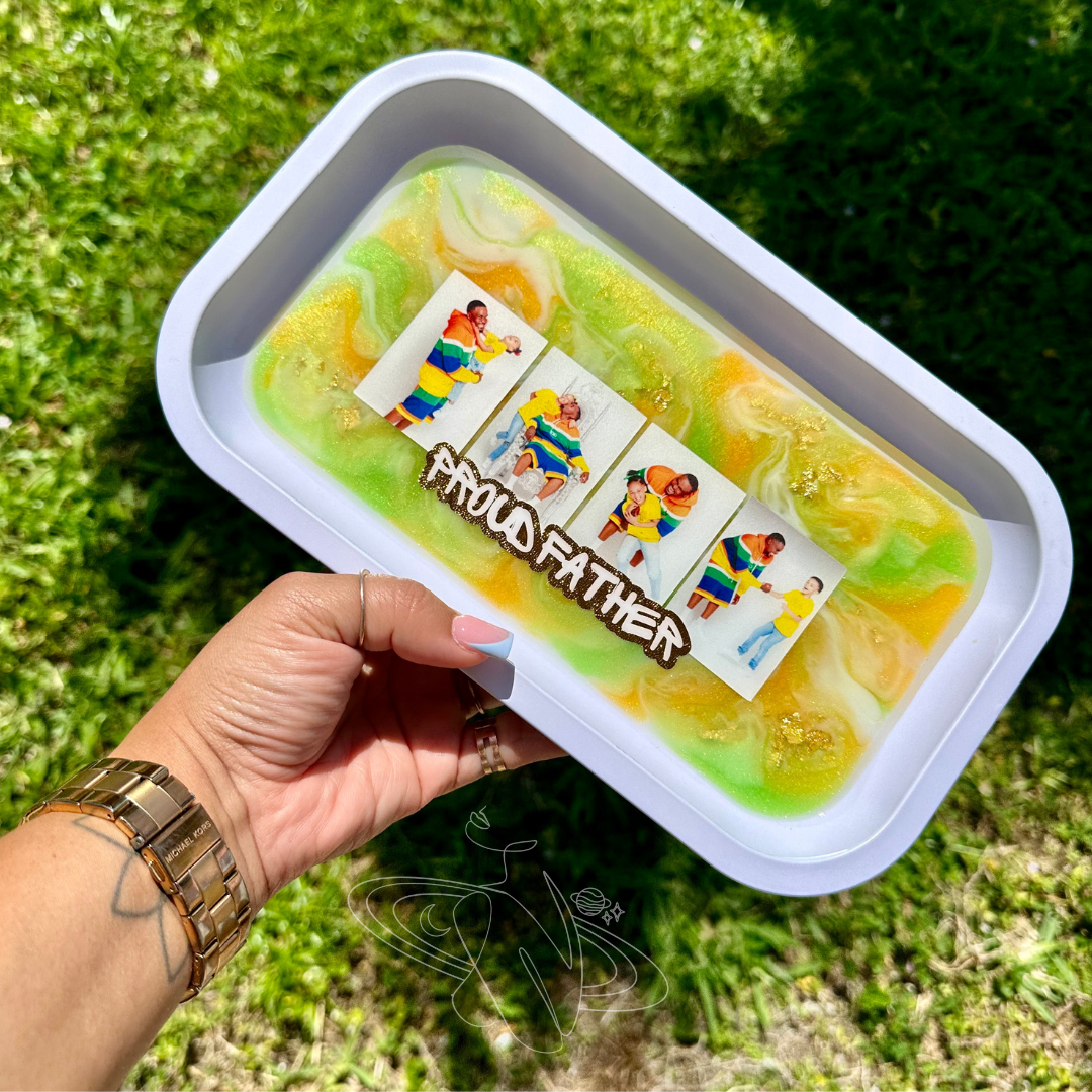 Personalized Tray Set w Name or Image Decals (Large 10x6)